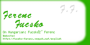 ferenc fucsko business card